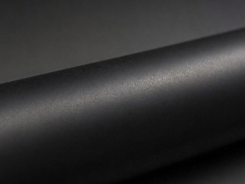 Close view of a plain smooth rubber roller covering