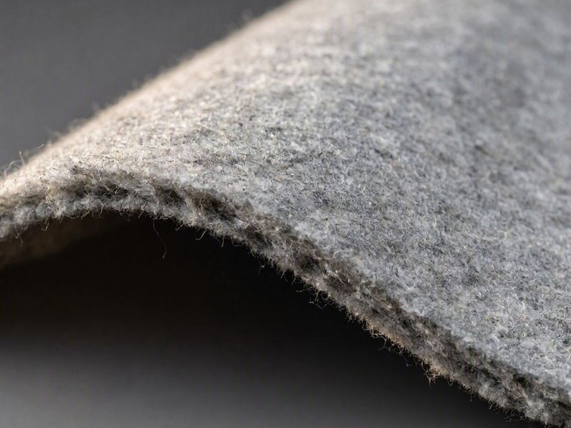 Cut edge of soft blended felt