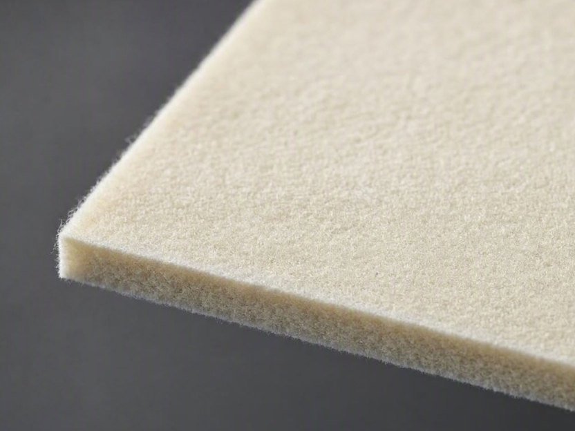 Cut edge of hard high wool felt for bearing washers